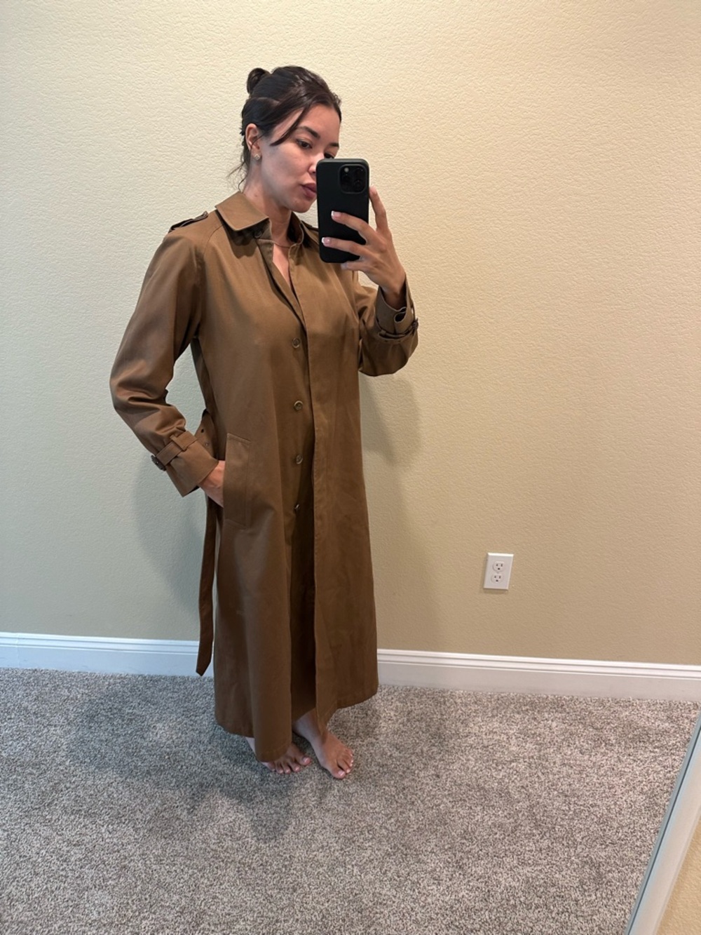 Classic women’s Brown Long Trench coat